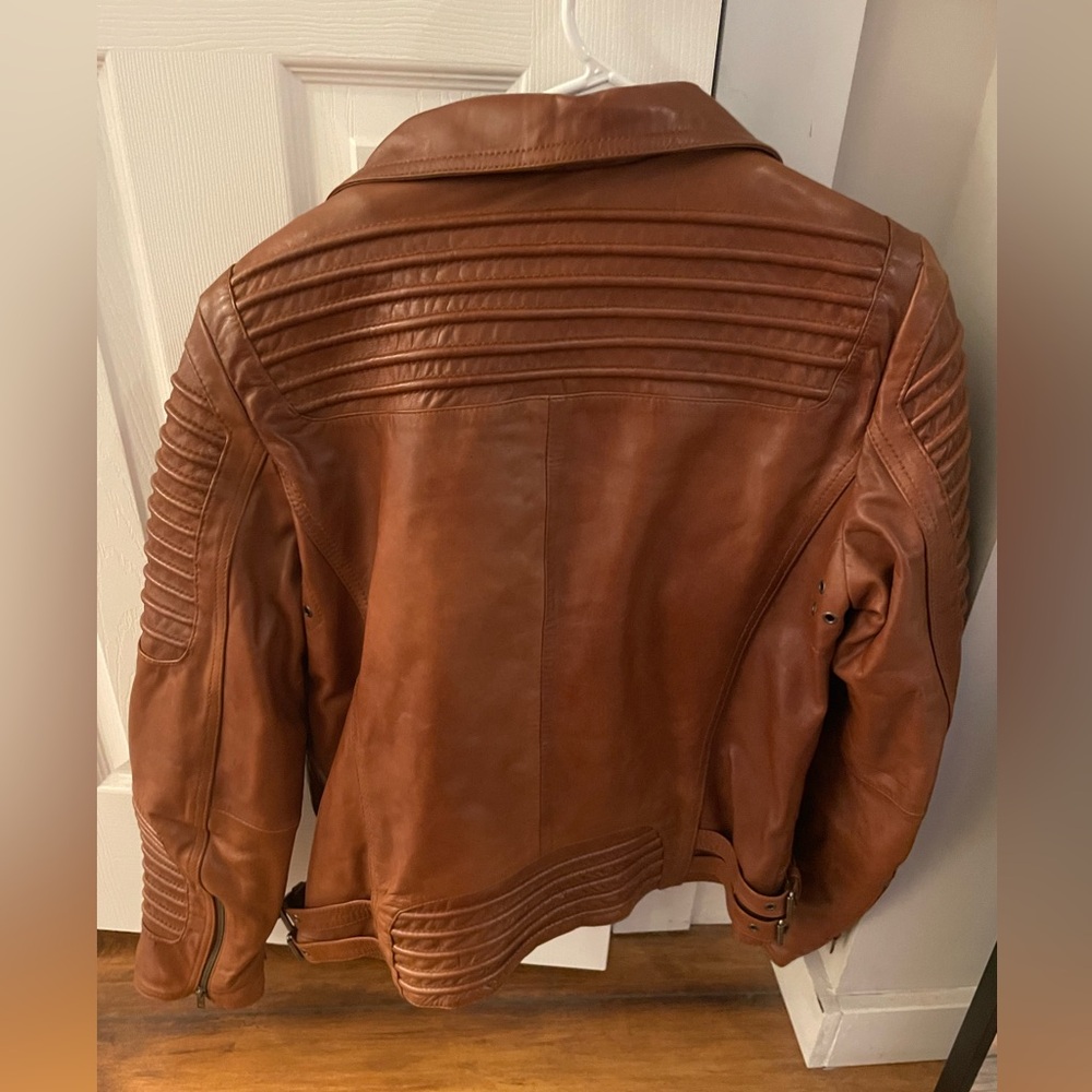 Brown Moto Leather Jacket